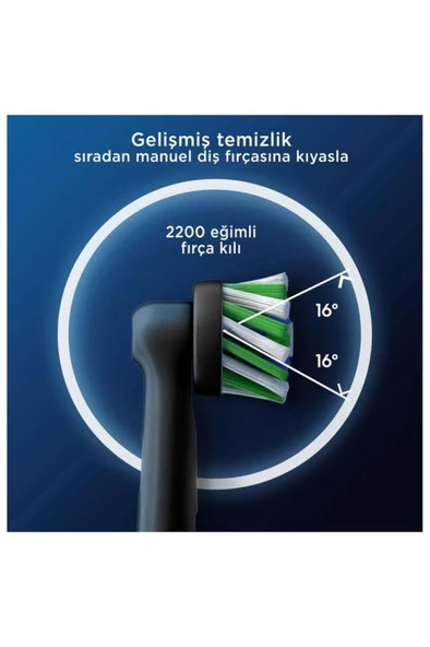 Oral-B Pro Cross Action X-filament Siyah Şarjlı Diş Fırçası Yedek Başlığı 4 Ade - 4