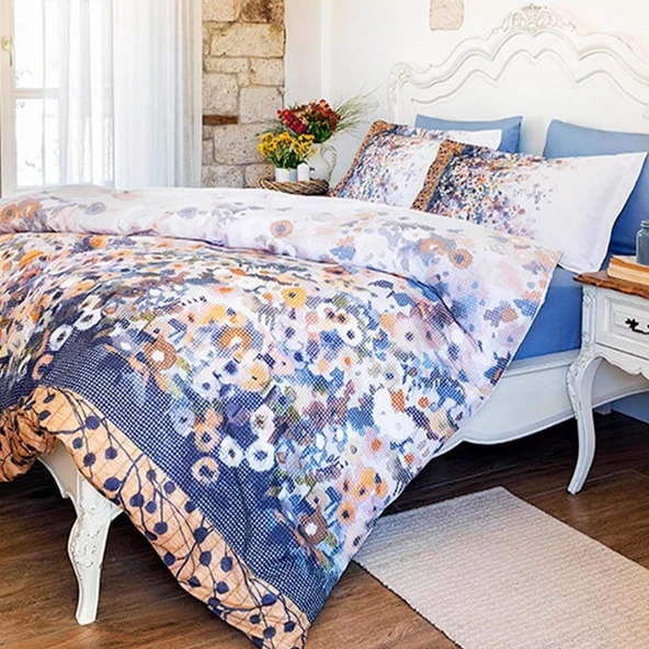 ÖZDİLEK TEK KİŞİLİK NEVRESİM TAKIMI ROSEBUD SARI - Resim 3