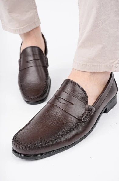 Muggo ENZO Garantili Klasik Hakiki Deri Günlük Erkek Ayakkabı - 5