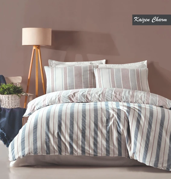 MAJOLİ NATUREL ÇİFT KİŞİLİK NEVRESİM TAKIMI KAİZEN CHARM ürün görseli