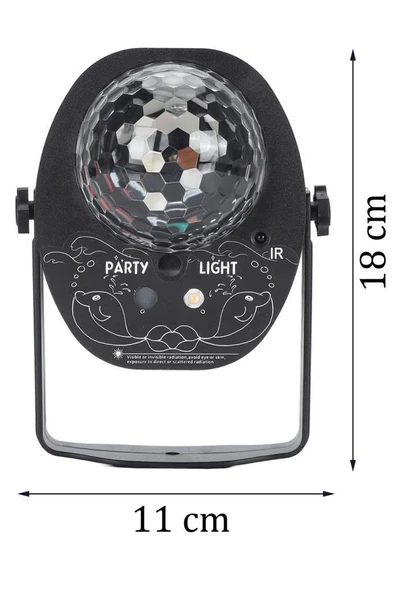 Quenlite QD-14 Renkli 3in1 Sahne Led Efekt ve Lazer Işık 16 Çeşit Desen - 4