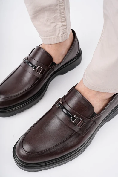 Muggo FABREGAS Hakiki Deri Klasik Günlük Ortopedik Erkek Ayakkabı - 8