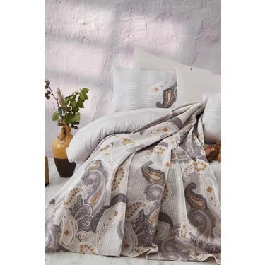 COTTON LİFE TEK KİŞİLİK NEVRESİM TAKIMI ANTİQUE KAHVE