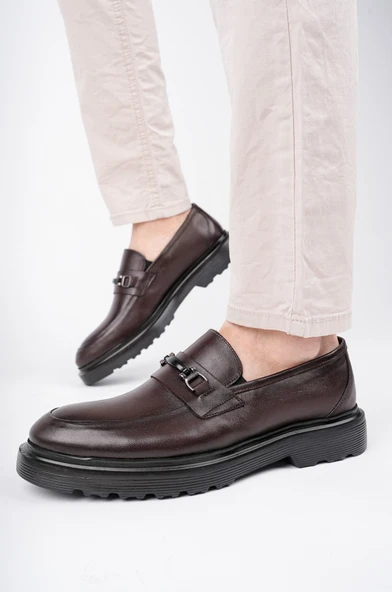 Muggo FABREGAS Hakiki Deri Klasik Günlük Ortopedik Erkek Ayakkabı - 5