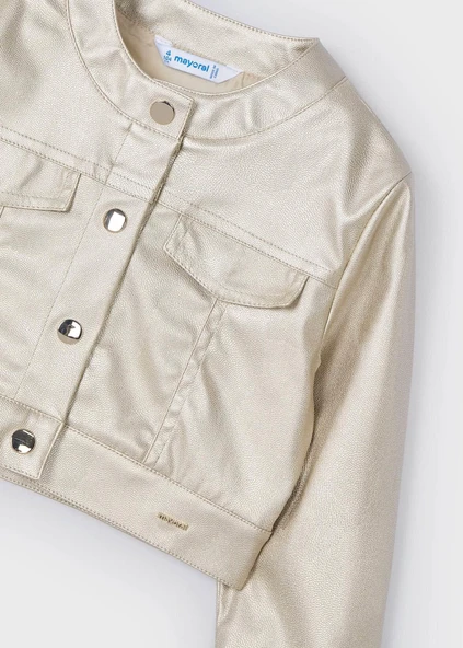 Mayoral Kız Çocuk Deri Ceket - 4