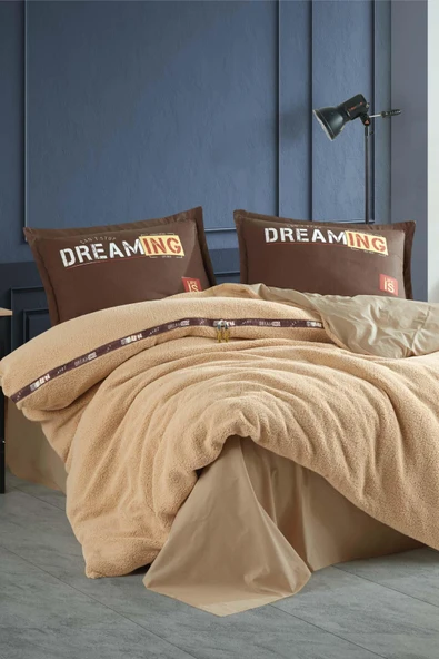 TEK KİŞİLİK NEVRESİM TAKIMI WELSOFT LİFE İS BEJ - Resim 2