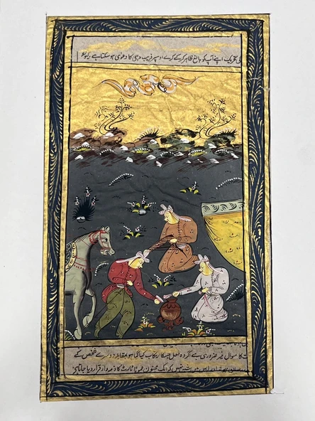 Asillerin Kurultayı Adlı El Yapımı Minyatür Resim 20,5x12 cm