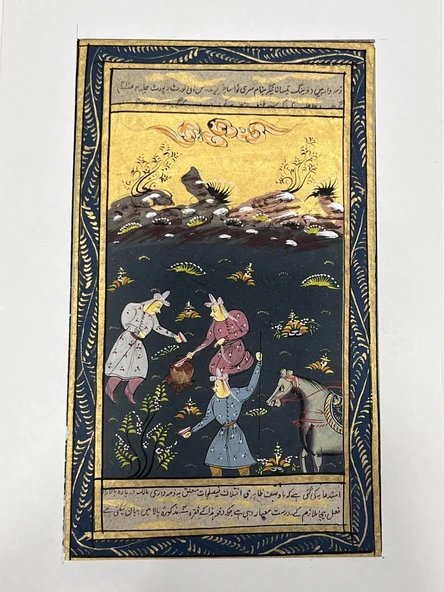Kadim Otağ Adlı El Yapımı Minyatür Resim 20,5x12 cm