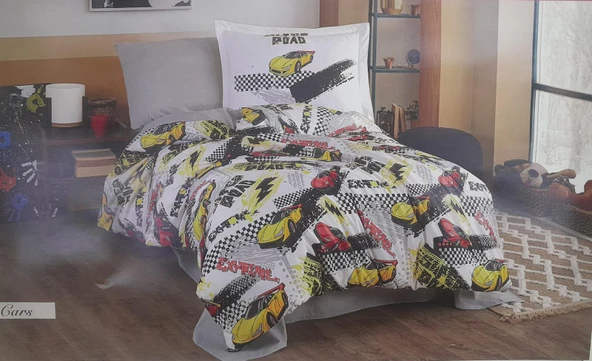 HOBBY RANFORCE TEK KİŞİLİK NEVRESİM TAKIMI CARS KIRMIZI