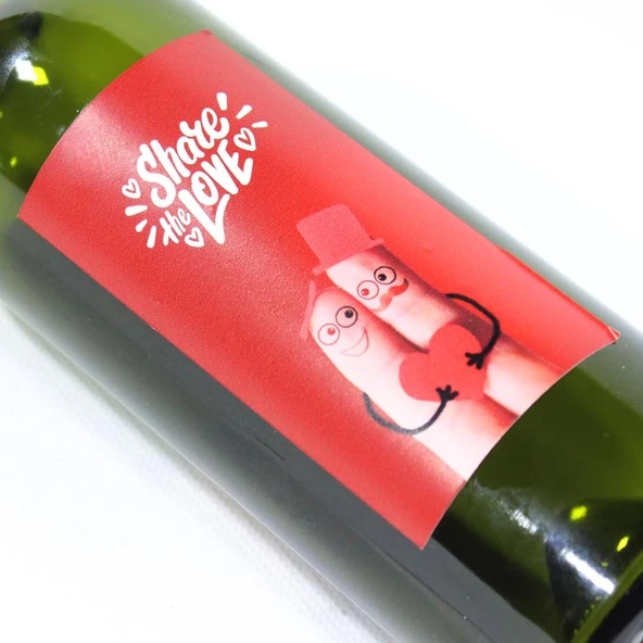 Sevgililer Günü Konseptli Sosluk Yeşil 750 ml (Akıtıcılı) Share The Love - 2