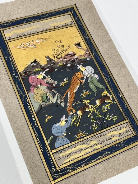 Ormanın Savaşçıları Adlı El Yapımı Minyatür Resim 20,5x12 cm - Resim 4