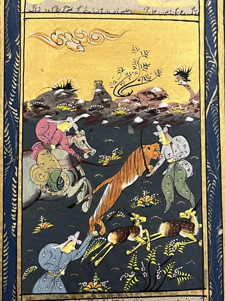 Ormanın Savaşçıları Adlı El Yapımı Minyatür Resim 20,5x12 cm - Resim 2