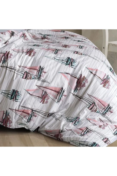 HOBBY RANFORCE TEK KİŞİLİK NEVRESİM TAKIMI MİLANA PEMBE - 7