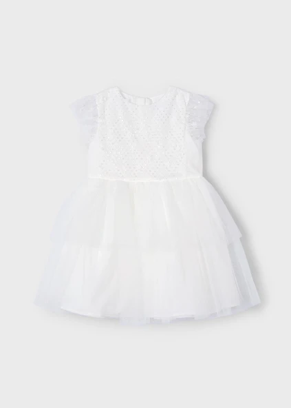 Mayoral Kız Çocuk Pullu Tül Elbise - 2