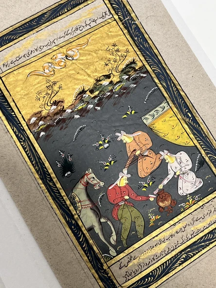 Asillerin Kurultayı Adlı El Yapımı Minyatür Resim 20,5x12 cm - 3