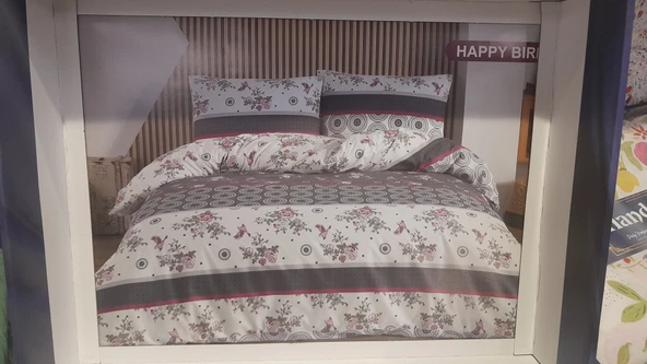 DAİLY TEK KİŞİLİK NEVRESİM TAKIMI HAPPY BIRD - 3