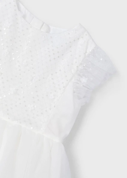 Mayoral Kız Çocuk Pullu Tül Elbise - 4