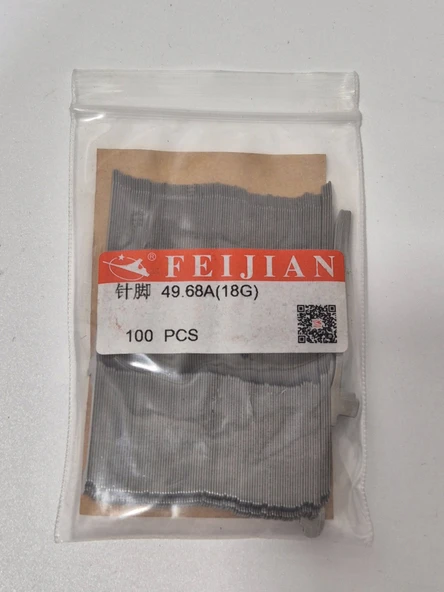 Feijian 49.68A (18G) Eldiven Örgü Makinesi Örgü İğnesi 100 Adet - Resim 3