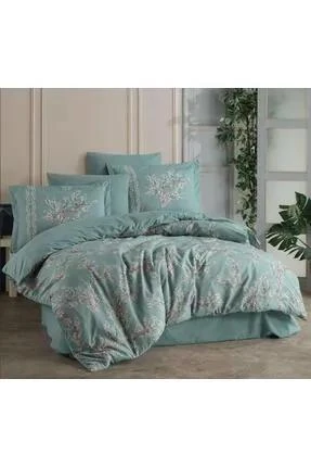 HOBBY RANFORCE TEK KİŞİLİK NEVRESİM TAKIMI CAMİLA YEŞİL - Resim 5