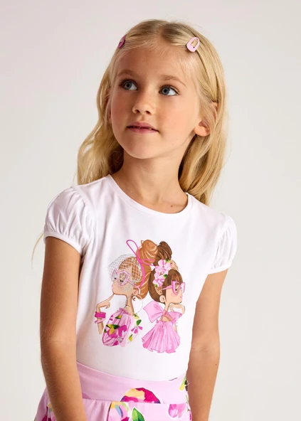 Mayoral Kız Çocuk Baskılı Tshirt - Resim 6
