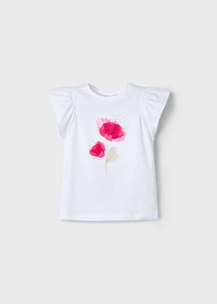 Mayoral Kız Çocuk Çiçekli Tshirt
