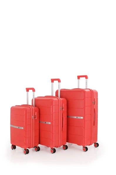 Mçs Üçlü Polipropilen Valiz Seti V366 - Resim 1