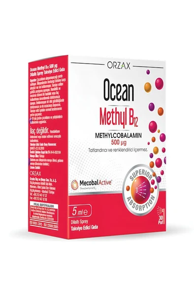 Ocean Methyl B12 500 mcg Dilaltı Sprey 5 ml ürün görseli 1