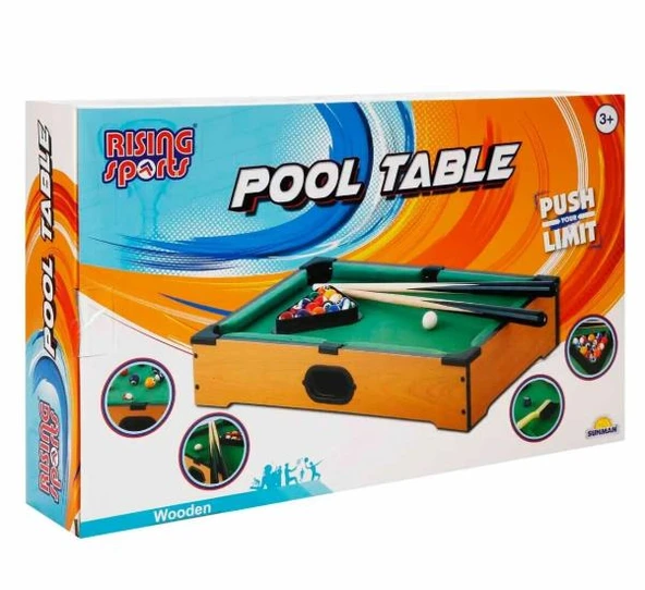 Sunman Masaüstü Ahşap Orta Boy Bilardo Kolay Kurulum 51X31X9.3CM - 4