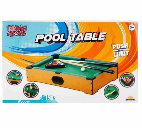 Sunman Masaüstü Ahşap Orta Boy Bilardo Kolay Kurulum 51X31X9.3CM - 3