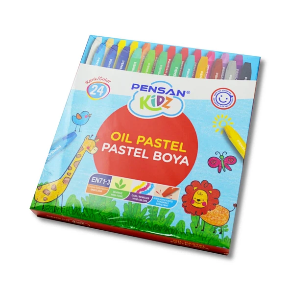 Pensan Kidz Karton Kutu Pastel Boya 24 Renk - 2