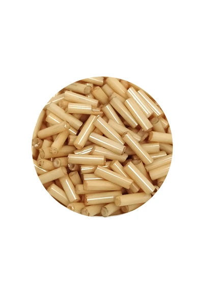 Uzun Boru Kesme Boncuk Çap 2mm Uzunluk 10 mm - 60 Gram - Koyu Krem - BNC268 - 2