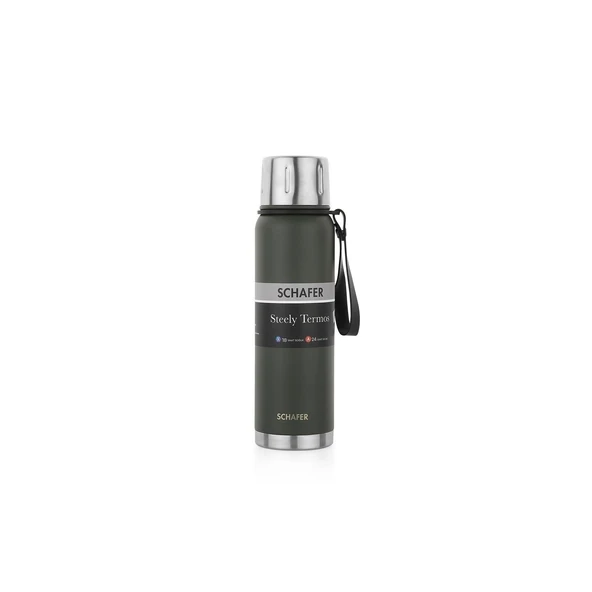 Schafer Çelik Termos 750 ML Yeşil Renk - 2