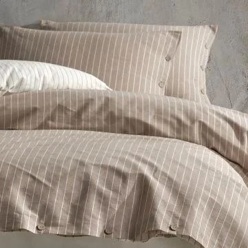 CLASY RANFORCE ÇİFT KİŞİLİK BUTİK NEVRESİM TAKIMI NORMA KAHVE - 3