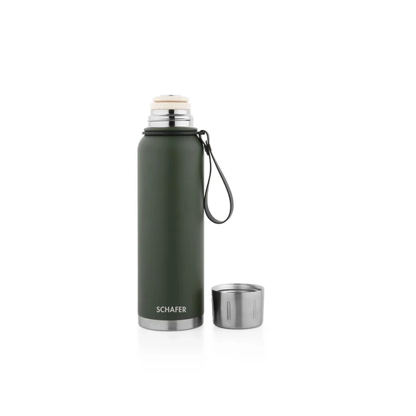 Schafer Çelik Termos 1000 ML Yeşil Renk - 5