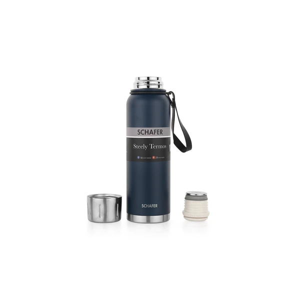 Schafer Çelik Termos 1000 ML Lacivert Renk - 3