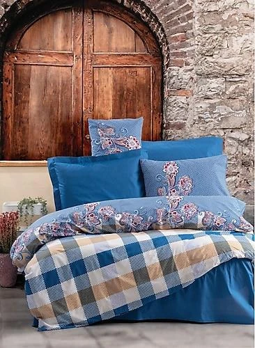 CB ALAÇATI  ÇİFT KİŞİLİK NEVRESİM TAKIMI GALANO LACİVERT - Resim 12