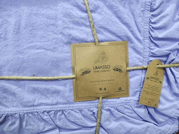 STONEWASHED NEVRESİM TAKIMI TEK KİŞİLİK VİOLET - Resim 2