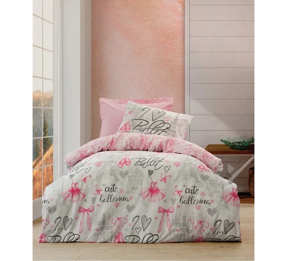 CB GIRLSBOYS  TEK KİŞİLİK NEVRESİM TAKIMI BALLERİNA PEMBE