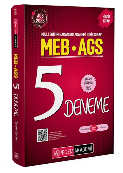 Pegem 2025 MEB-AGS Tamamı Çözümlü 5 Deneme Pegem Akademi