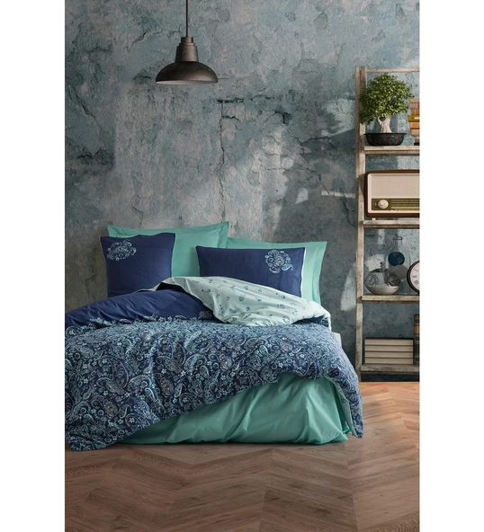 CB MASCULİNE ÇİFT KİŞİLİK NEVRESİM TAKIMI CADEE MİNT - Resim 2