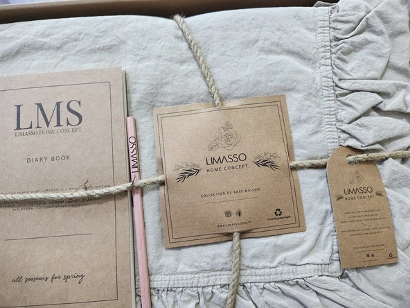 STONEWASHED NEVRESİM TAKIMI ÇİFT KİŞİLİK OXFORTAN - Resim 8