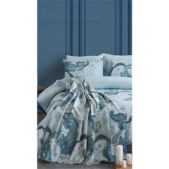 COTTON LİFE TEK KİŞİLİK NEVRESİM TAKIMI ANTİQUE MİNT - 2