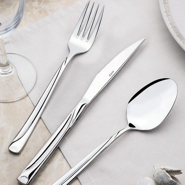 Nehir Fiesta Sade 84 Parça Kutulu Çatal Kaşık Takımı