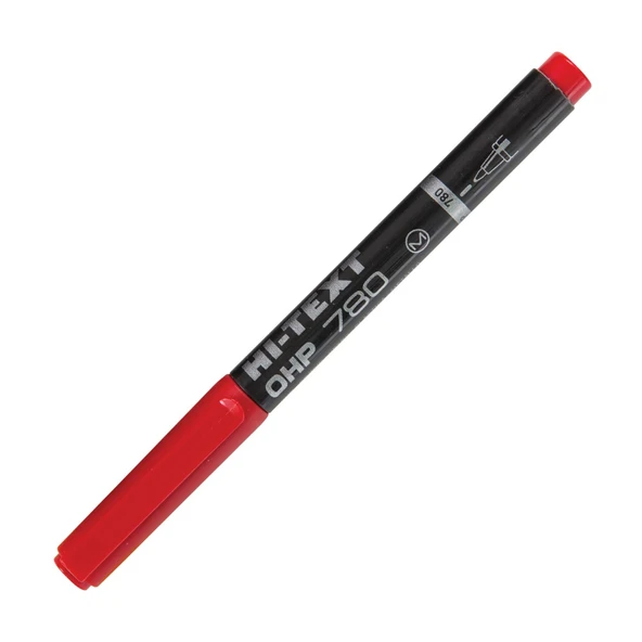 Hi-Text 780 OHP Permanent Kalem M Uç Asetat CD Kalemi Mavi Kırmızı Siyah - 4