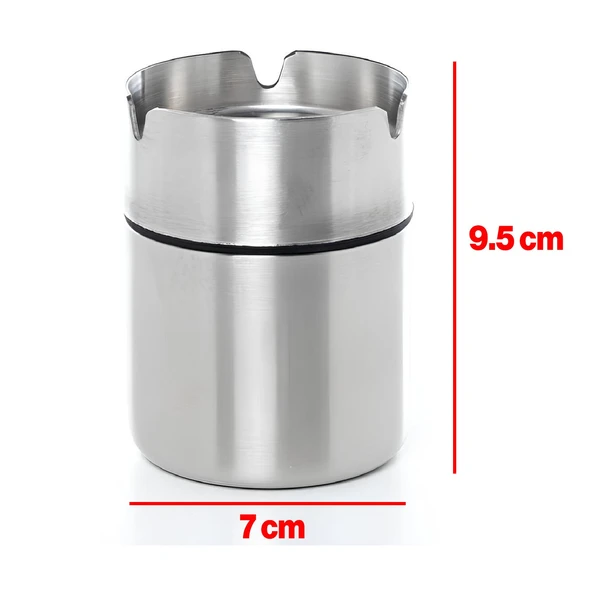 Dekoratif Küçük Küllük Araba İçi Bardak Uyumlu Çıkarılabilir Temizlenebilir Paslanmaz Metal 1 Adet - 2
