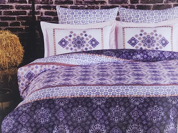 ÇİFT KİŞİLİK PAMUK SATEN NEVRESİM TAKIMI EOSTERN - Resim 2