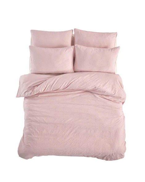 LİENNA ÇİFT KİŞİLİK NEVRESİM TAKIMI PUDRA - Resim 3