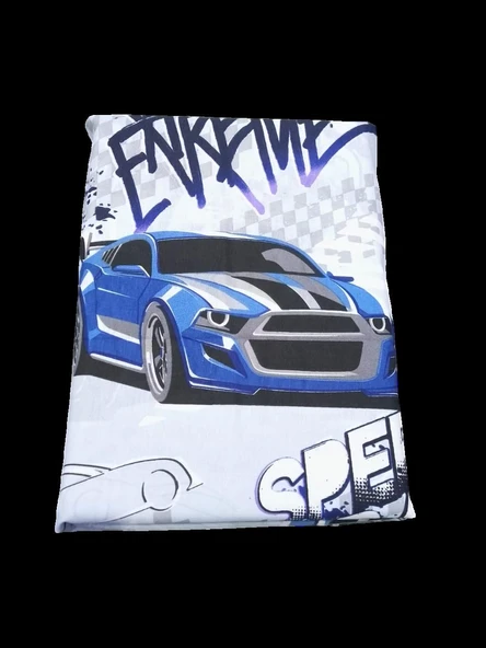 CEYLİN EKO TEK KİŞİLİK NEVRESİM TAKIMI SPEED ARABA MAVİ - 5