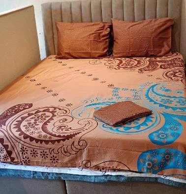 TÜRKİZ ÇİFT KİŞİLİK PAMUK SATEN NEVRESİM TAKIMI PAPATYA - Resim 5