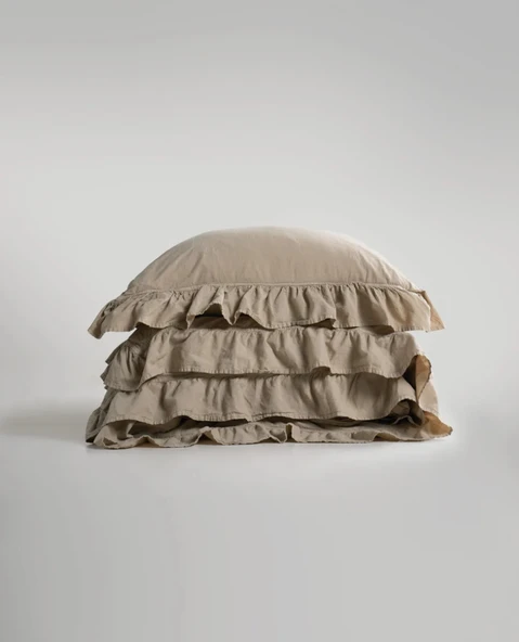 STONEWASHED NEVRESİM TAKIMI ÇİFT KİŞİLİK OXFORTAN 2 - Resim 4